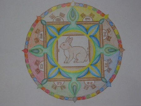 mandala pro rok 2011 - kovový králík